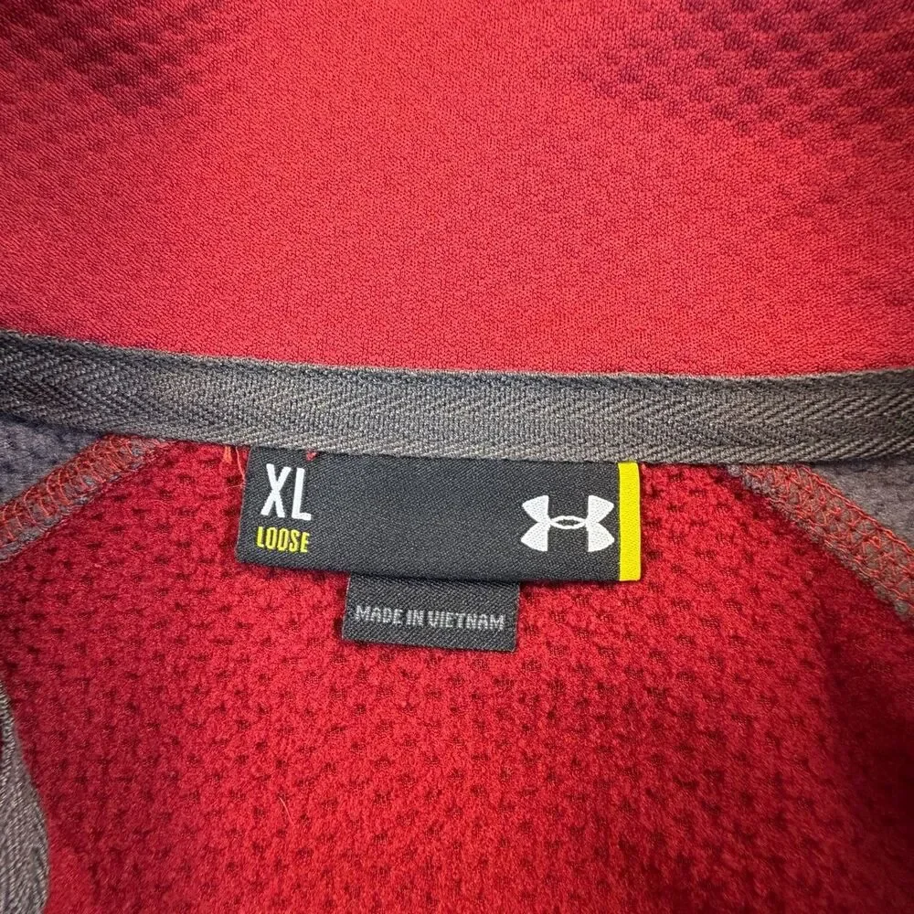 Under Armour Iowa State Cyclones Men’s XL Quarter Zip Fleece Pullover Red